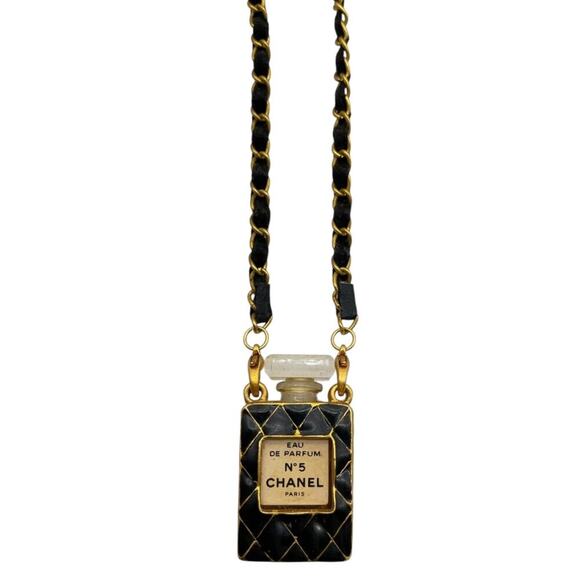Chanel No.5 Eau de Perfume Mini Bottle Chain Necklace W/Box - Picture 4 of 11